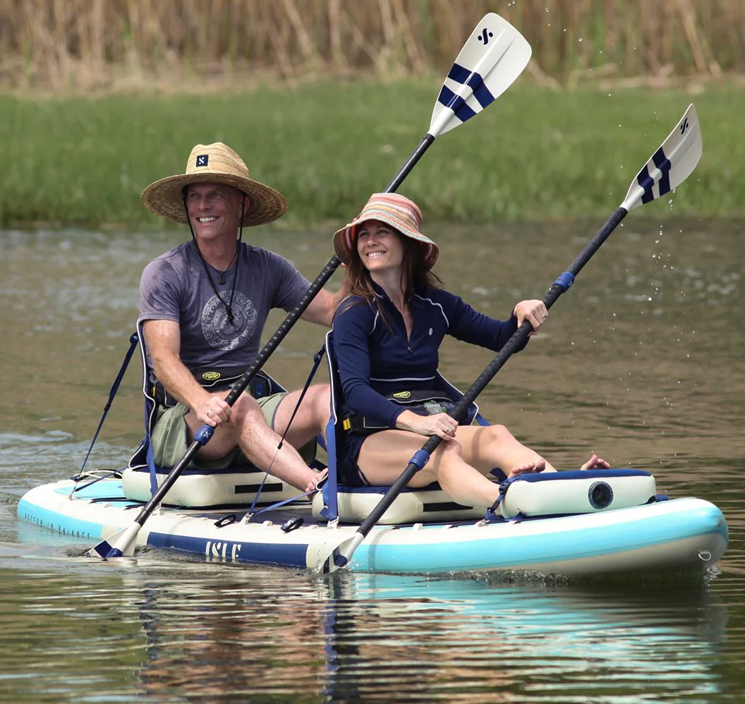 amazon isle switch paddle board with 2 seats and people